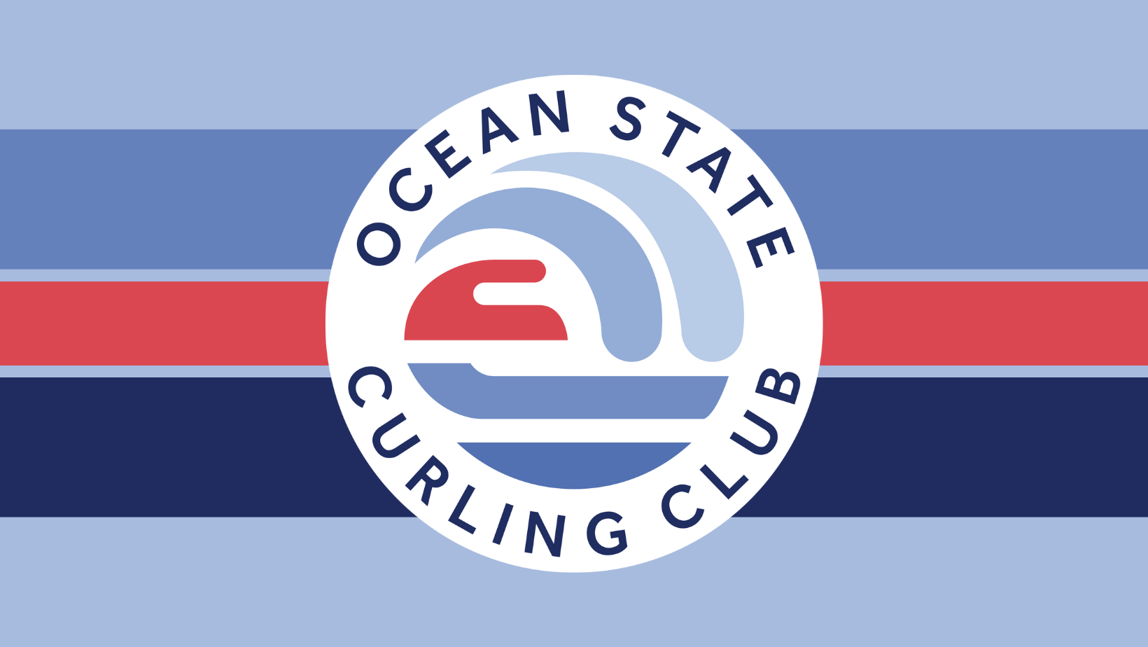 Banner for Ocean State Curling Club, designed for the Summertime branding.